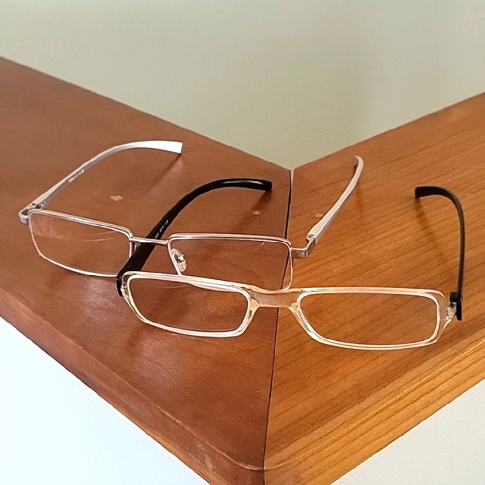 +1.50 Magnification Reading Glasses With Cloth Storage Bags Two Pairs